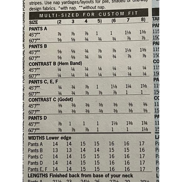 Butterick 3955 pattern girls pants size 6 7 8 - Picture 4 of 6